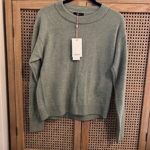 NWT Quince Baby Alpaca Women's Green Sweater